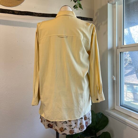 Le Truc Germany Made Pale Yellow Oversized Button Down Shirt Size Large - Picture 7 of 11